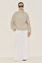 Wide Collar Striped Blouse Beige - 2