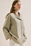 Linen Mixed Tunic with Binding Design, Sand Color - 4