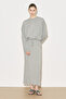 Easy Balon Sleeve Adjustable Blouse Gray Melange - 7