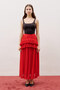 Mi̇la Pi̇stiled Fold Skirt Red - 2