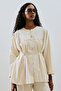Textured Embroidered Shirt Natural - 4