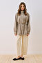 Dina Pile Detail Jacket Brown Square - 8