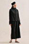 Linen Mixed Crushed Short Blouse Black - 3