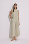 Modal Pleated Wide Pants Çağla