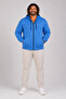 Plus Size Basic Seasonal Zippered Hooded Sweat 22751 COBALT BLUE