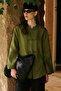 Linen Design Tie-Up Jacket Green