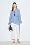 Tie-Dye Textured Tunic Blue