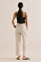 Classic Straight Pants Beige - 6