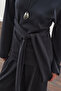 Soft Textured Modal Tie-Up Sweatshirt Anthracite - 5
