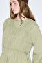 RUFFLED LONG SLEEVE DRESS SAGE - 7