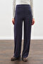 Knot Design Pants Suit Navy Blue - 6