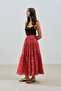 PATTERNED COTTON LAYERED SKIRT KYRA - 3