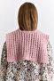 Soft Textured Collar Shawl Pink - 4