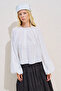 Sleeved Lace Volume Shirt Ecru - 3