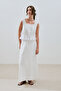 Embroidered Midi Skirt Ecru - 4