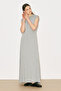 Easy Comfortable Long Dress Grey Melange - 4