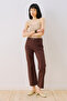 Medium Waist Flare Leg Jeans Brown - 2