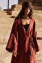 Linen Design Tie-Up Kimono Copper - 3