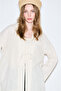 Muslin Wide Sleeve Kimono Beige - 2