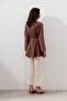 Ribbed Wide Sleeve Tunic Hot Brown - 7