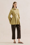 Linen Mixed High Collar Tunic Yellow - 2