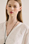 Embroidered Premium Cape Blouse Ecru - 8