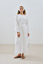 Brode Buttoned Dress Ecru - 2