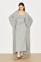 Easy Comfortable Long Kimono Grey Melange