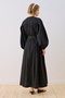 Sofia Striped Long Dress Black - 7