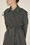 Malia Double Collar Trench Coat Anthracite - 7