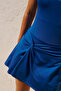 Strapless Knot Skirted Swimsuit Blue - 6