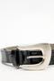 Crocodile Leather Look Belt Black - 7