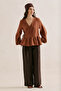 Jakarli Muslin Double-Breasted Blouse Tiles - 4