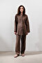 Linen Barrel Pants Dusty Brown