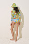 Patterned Surf Swimsuit Gardenia - 8