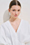 Pleated Waist Design Shirt White - 6