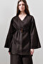Linen Cruvaze Closure Kimono Aci Brown - 3