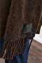 Striped Detailed Scarf Brown - 2