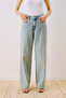 Striped Denim Straight Pants Light Blue - 6