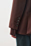 Oversized Cut Blazer Jacket Bitter Brown - 4