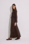 Drape Long Sleeve Dress Brown - 5