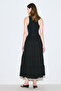 Long Tight Chiffon Skirt Black - 7
