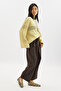 Openwork Knitting Tricot Sweater Yellow - 6