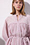 Muslin Embroidered Shirt Powder - 3