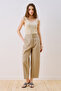 Gabardine Barrel Pants Sand - 3