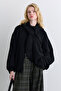 Soft Textured Buttoned Cardigan Black - 3