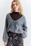 Soft Textured Sweater Light Gray - 2