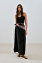 Embroidered Midi Skirt Black - 2