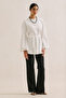 Embroidered Wide Sleeve Blouse Ecru - 4