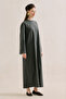 Embroidered Comfortable Dress Dark Green - 2